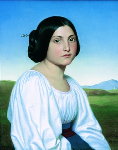 Portrait of an Italian woman by Joseph Anton Settegast