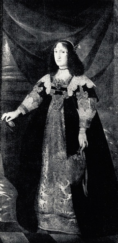 Portrait of Cecilia Renata of Austria with a tulip by Anonymous