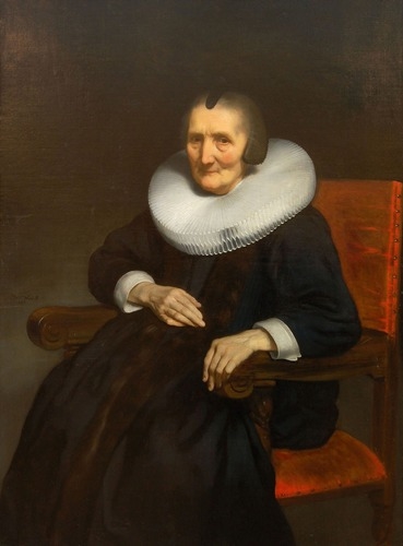 Portrait of Margaretha de Geer aged 86