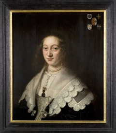 Portrait of Maria van Hogendorp, wife of Hendrik Rammelman by Abraham de Vries
