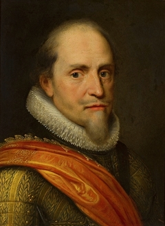Portrait of Maurice of Nassau in gilded armor. by Anonymous