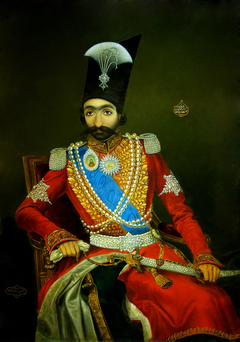 Portrait of Nasir al-Din Shah - Louvre MAO 776 by Bahram Kirmanshahi