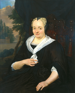 Portrait of Sara de Boser (?-1743), echtgenote van Izak van Delden (?-?) by Jan Abel Wassenbergh