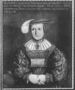 Portrait of Susanna of Bavaria (Susanna Geborne Pfalczgrefin Bey.Rhein Herczogin in Obern und Nidern Bayrn)