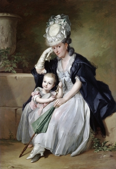 Portrait of the artist's wife and son by Anton Wilhelm Tischbein