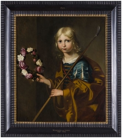 Portret van een onbekende jongen in herderskostuum by Wybrand de Geest