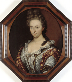 Portret van Gerhardina Lohman (1681-1748) by Hermannus Collenius