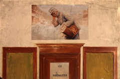 Postman in Storm (mural study, Independence, Iowa Post Office) by Robert Tabor