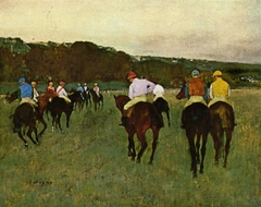 Racehorses at Longchamp by Edgar Degas