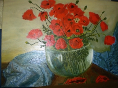 red flowers by GEORGIA VAT