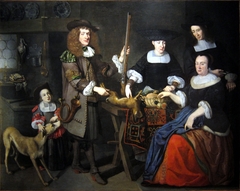 Retour de chasse. Portrait d'une famille strasbourgeoise by Bartholomäus Hopfer