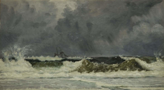 Rough Weather - The Coast Of Jutland by Whitworth Wallis