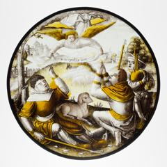 Roundel with Annunciation to the Shepherds by Unknown Artist