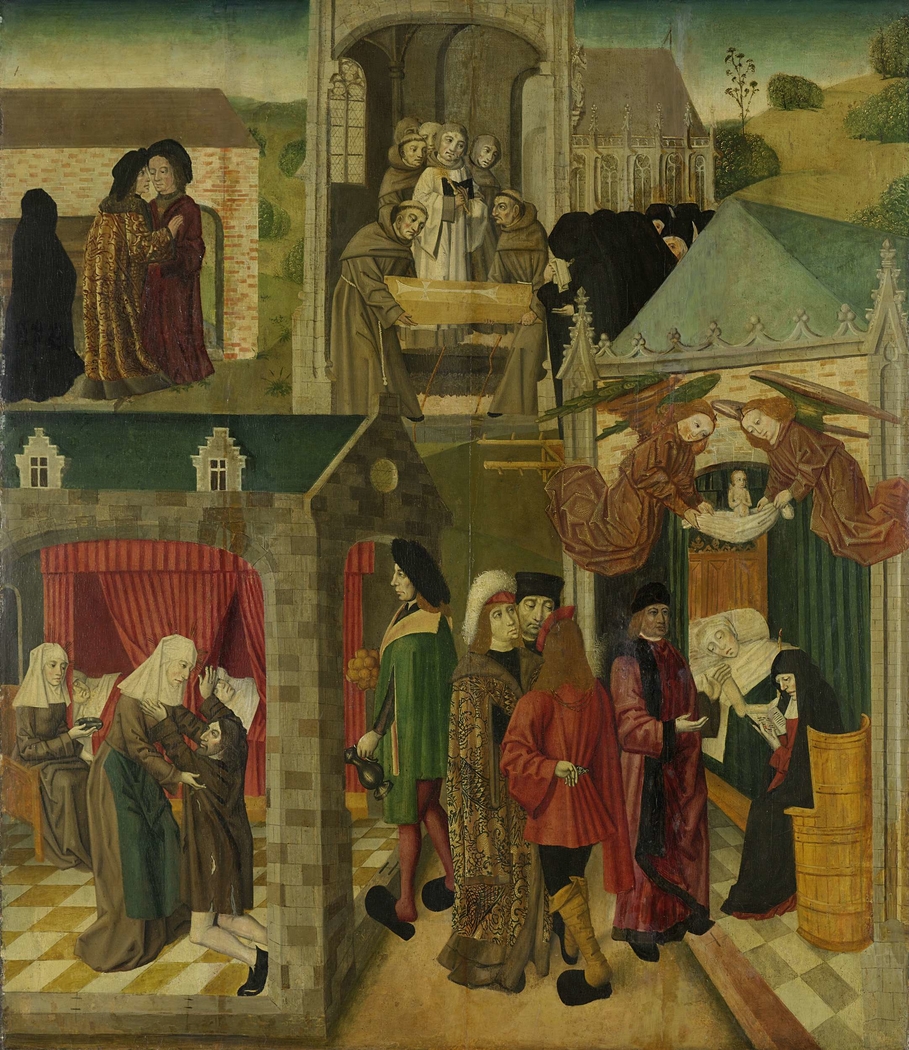 Saint Elizabeth of Hungary Tending the Sick in Marburg, Death of St Elizabeth, inner right wing of an altarpiece made for the Grote Kerk in Dordrecht