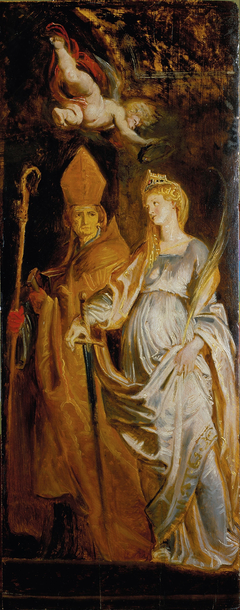 Saints Amandus and Walburga; Saints Catherine of Alexandria and Eligius by Peter Paul Rubens
