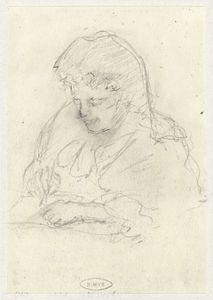 Schrijvende vrouw by Jozef Israëls
