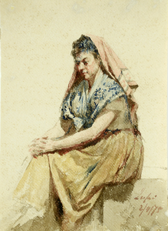 Seated Woman by Miguel Ângelo Lupi