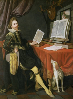 Self portrait of Sir Nathaniel Bacon by Nathaniel Bacon
