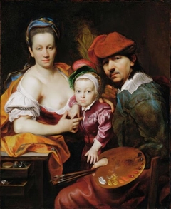 Self-Portrait of the Artist with His Wife and Son by Jan Kupecký