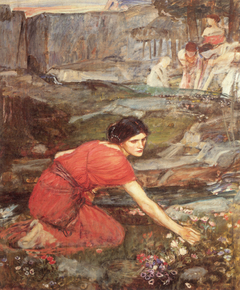Sketch for Maidens picking Flowers by a Stream by John William Waterhouse