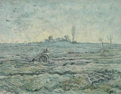 Snow-Covered Field with a Harrow (after Millet) by Vincent van Gogh