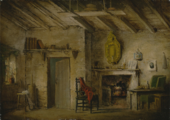 Stage Design for Heart of Midlothian; Deans' Cottage by Alexander Nasmyth