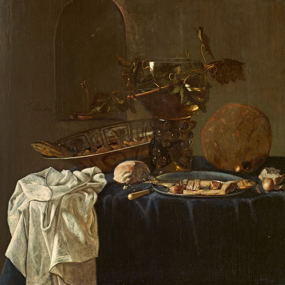 Still Life with a Rummer, Bread, and Fish