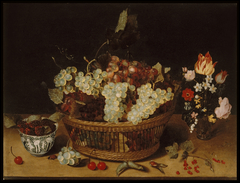 Still Life with Chinese Bowl and Vase of Flowers