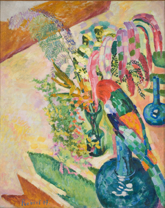 Still Life with Parrot by Robert Delaunay