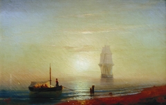 Sunset at the sea. by Ivan Aivazovsky