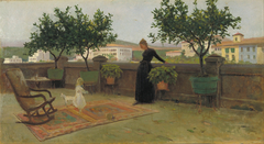 Terrace by Joaquim Vayreda i Vila