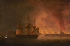 The bombardment of Algiers, 27 August 1816 by Thomas Whitcombe