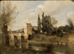 The Bridge at Mantes by Jean-Baptiste-Camille Corot