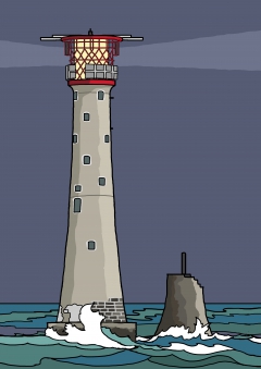 The Eddystone Lighthouse Devon 1882.