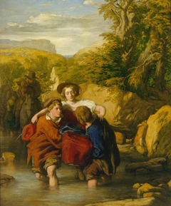 The Ford (‘Crossing the Ford’) by William Mulready