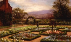 The Garden at Finzean by Joseph Farquharson