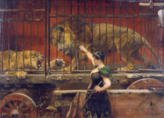 The Jealous Lioness by Paul Friedrich Meyerheim