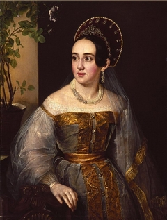 The Portrait of Ekaterina Ivanovna Karzinkina by Vasily Andreevich Tropinin