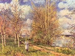 The Small Meadows in Spring by Alfred Sisley