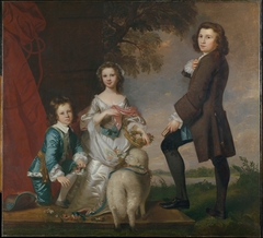 Thomas (1740–1825) and Martha Neate (1741–after 1795) with His Tutor, Thomas Needham by Joshua Reynolds