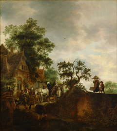 Travellers Halting at an Inn by Isaac van Ostade