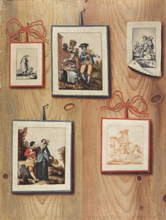Trompe-l'œil with Stuck Drawings and Engravings