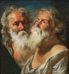 Two heads of apostles by Jacob Jordaens