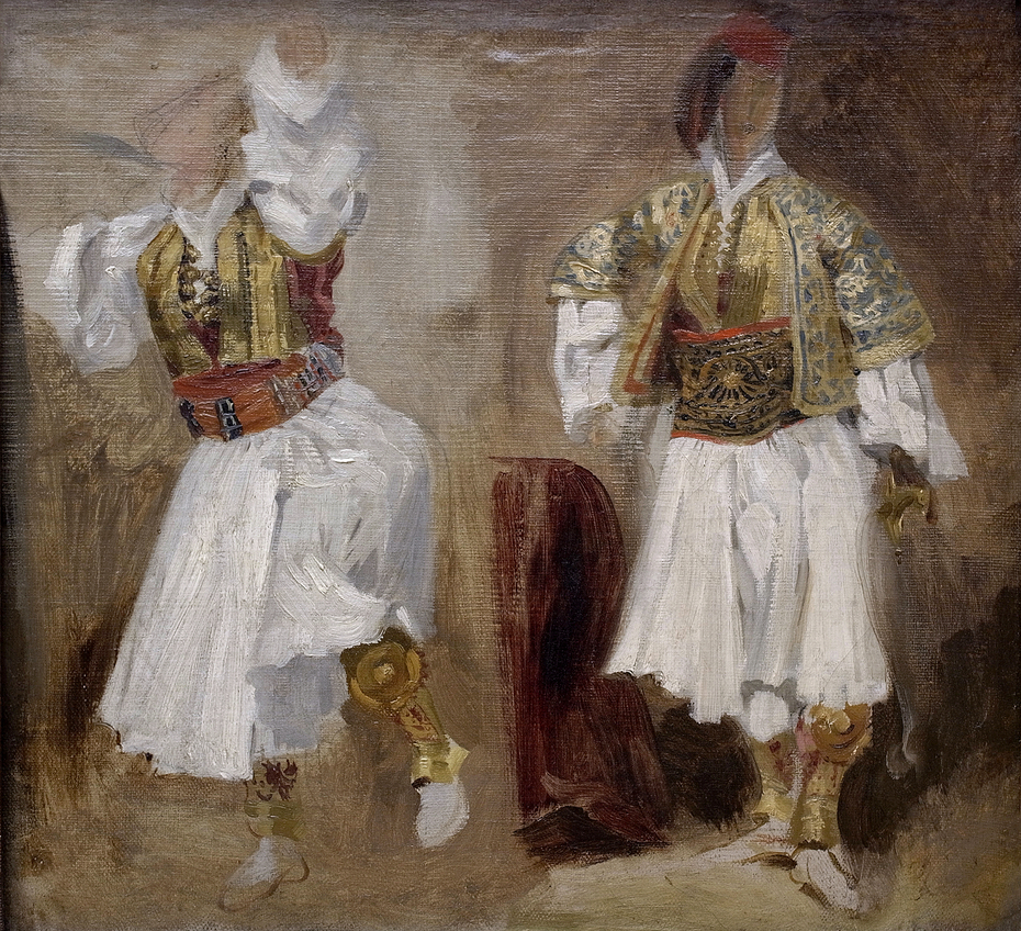 Two studies of Suliote costumes
