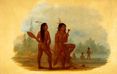 Two Young Hyda Men by George Catlin