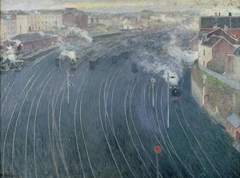 Vue de la gare du Luxembourg à Bruxelles (View of the Luxembourg station in Brussels) by Henry Ottmann