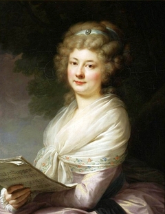 Portrait of Urszula Dembińska nee Morsztyn with musical notes by Johann Baptist von Lampi the Elder