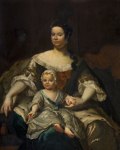 Ursula Christina Reiniera van Reede (1719-1747). Eerste echtgenote van Jan Maximiliaan van Tuyll van Serooskerken en haar zoon Frederik Christiaan Hendrik (1742-1805) by Anonymous