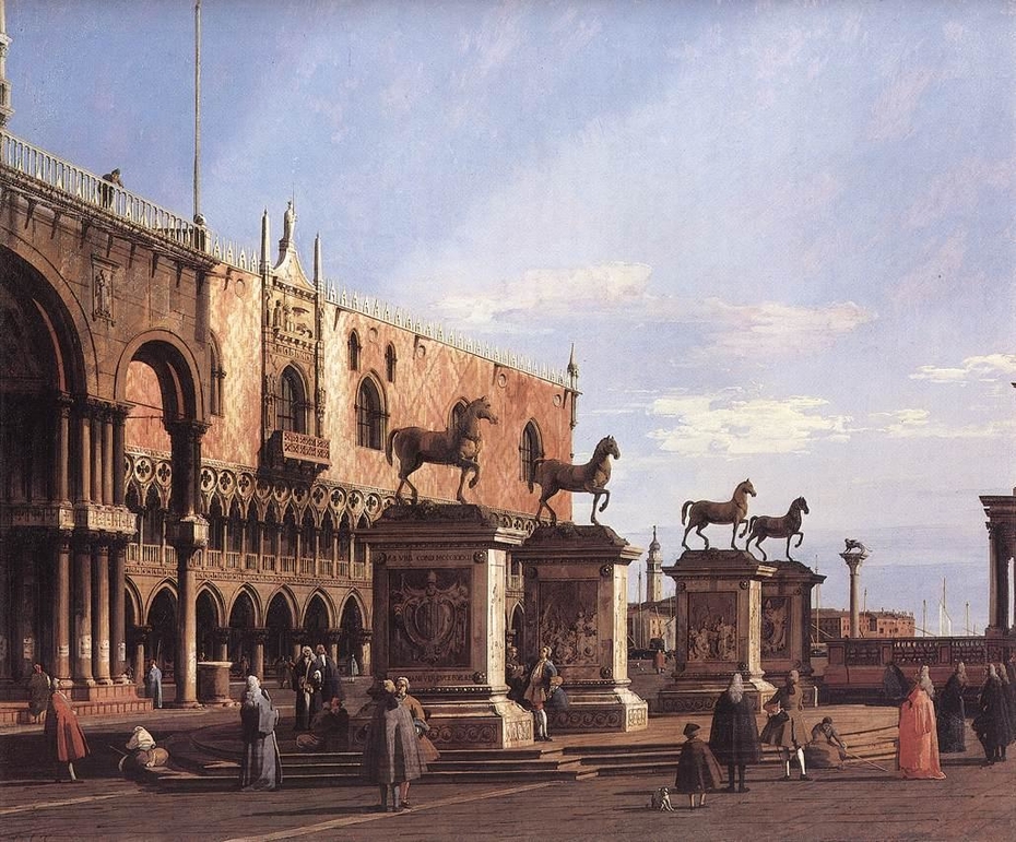 Venice: Capriccio of the Piazzetta with the Horses of San Marco