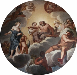 Venus petitioning Jupiter on behalf of Aeneas